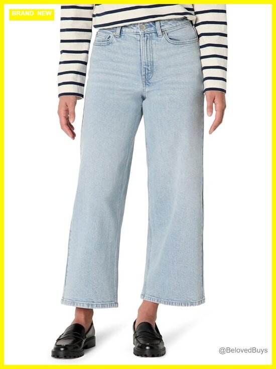 Denim - High-Rise Wide Leg Crop Jeans